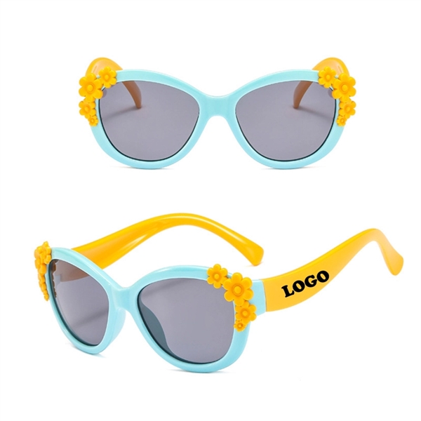 Silicone Kids Cute Sunglasses with UV400 Lenses - Image 4