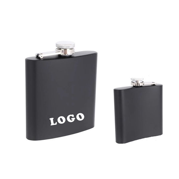 6oz Stainless Steel Hip Flask - Image 1