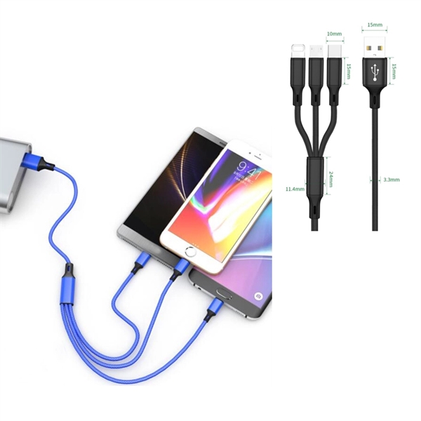 0.3 Meter 3-in-One Charging Cable - Image 2