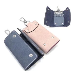 Cowhide Leather Car Key Holder Pouch