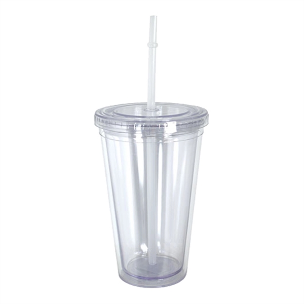 16 oz. Retractable Straw Acrylic Cup - Image 2