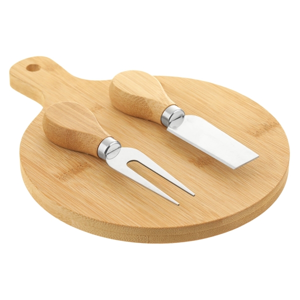Regala Mini Bamboo Cheese Board Knife Set - Image 3