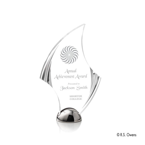 Flourish Hemisphere Award - Laser Engraved - Image 2