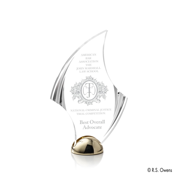 Flourish Hemisphere Award - Laser Engraved - Image 3