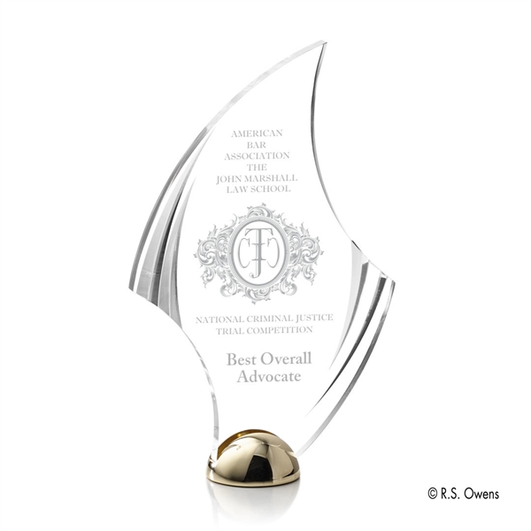 Flourish Hemisphere Award - Laser Engraved - Image 6