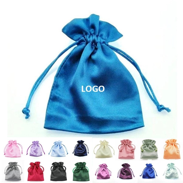 5" x 7" Satin Gift Bags, Jewelry Bags, Drawstring Bags - Image 1