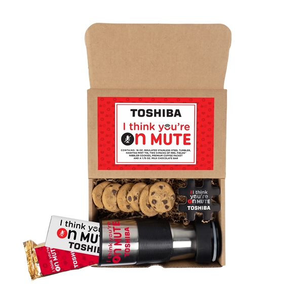 I Think You're On Mute Tumbler With Snacks Mailer Kit - Image 1