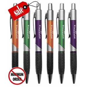 Closeout Click Pens Pen with Rubber Grip - No Minimum