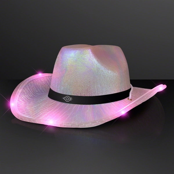 Light Up Iridescent Space Cowgirl Hat - Image 1