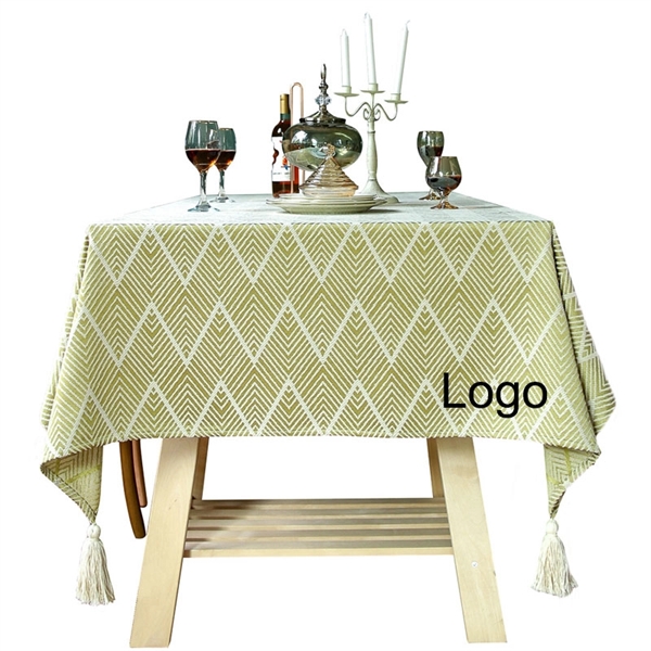 53 x 78 Inch Cotton and linen Table Cloth     - Image 3
