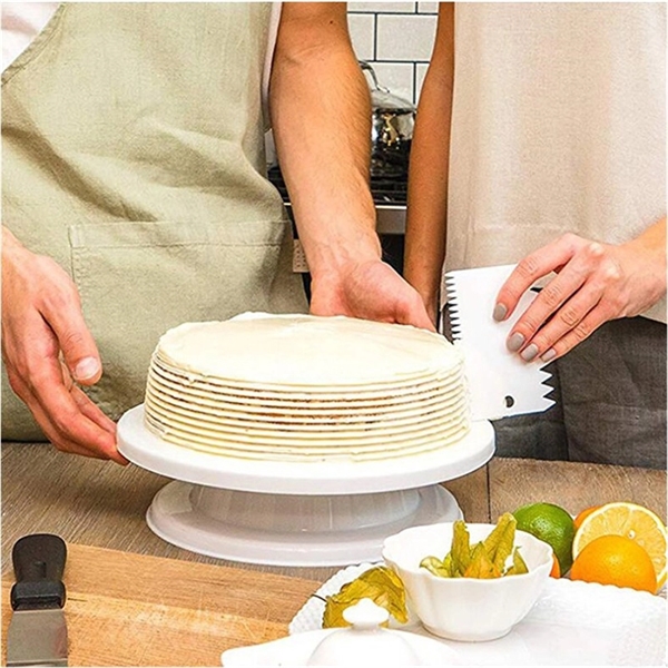 3Pcs/Set Plastic Cake Cream Spatula Dough Knife Cutter - Image 5