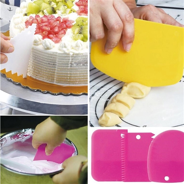 3Pcs/Set Plastic Cake Cream Spatula Dough Knife Cutter - Image 6