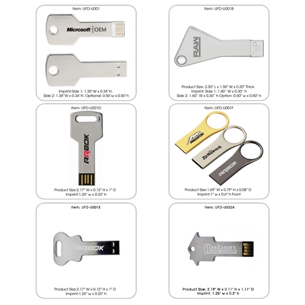 Metal Key Shaped USB Drive - Image 1