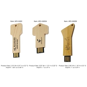 Wooden Key Shaped USB Flash Drive