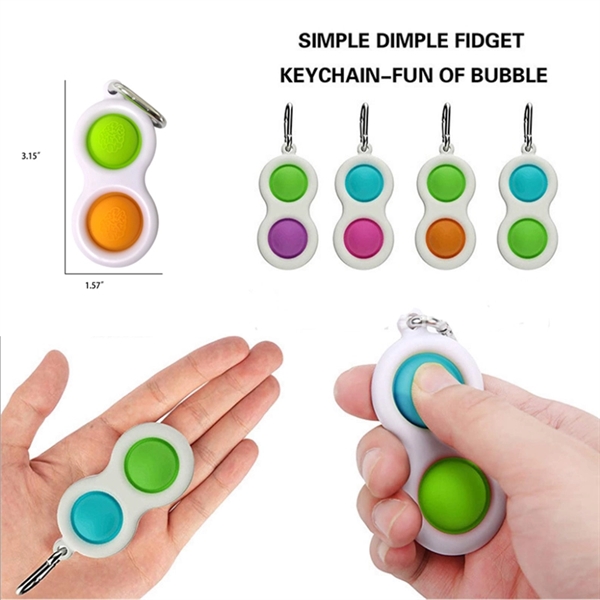 Fidget simple dimple toy stress reliever Key chain      - Image 1