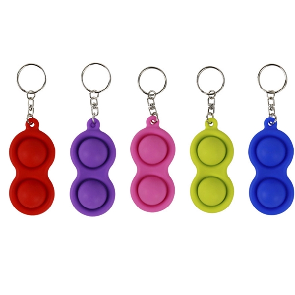Fidget simple dimple toy stress reliever Key chain      - Image 2