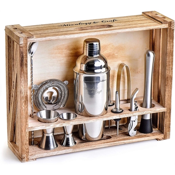 11-Piece Cocktail Bar Set (Stainless Steel) - Image 1