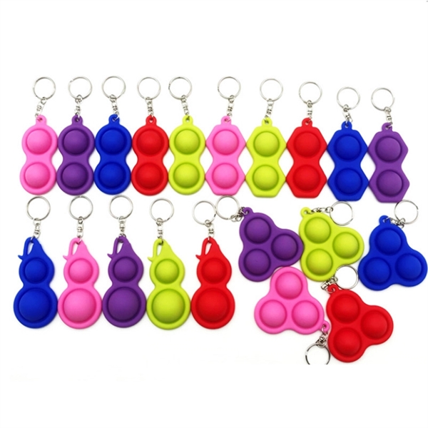 Triangular Fidget simple dimple toy stress reliever Key chai - Image 4