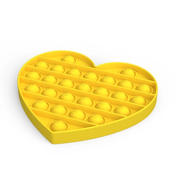Heart Shape Silicone Push Pop Bubble Toy     - Image 3