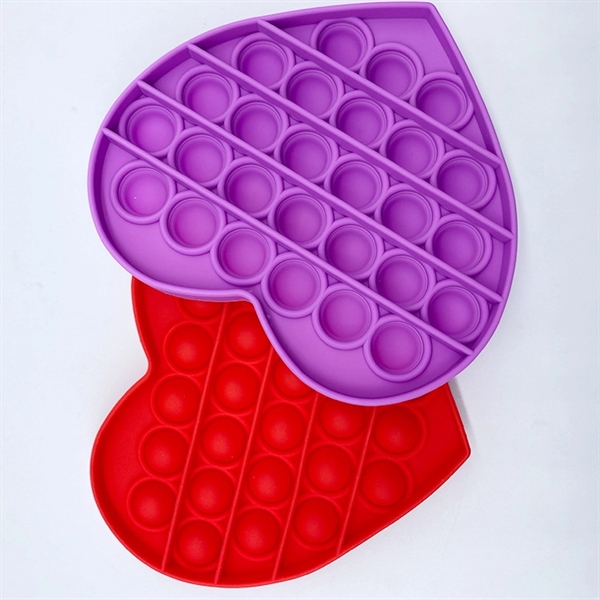 Heart Shape Silicone Push Pop Bubble Toy     - Image 5