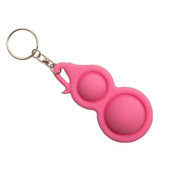 Dimple Gourd Shape Key Chain Push Pop Fidget Toy     - Image 2