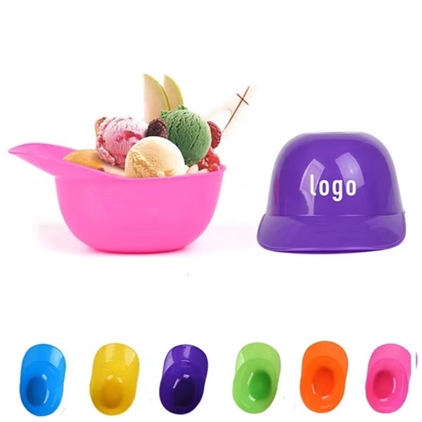 Mini Baseball Hat Ice Cream Bowl MOQ 50PCS
