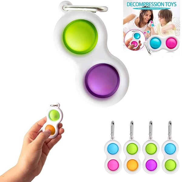 Keychain Fidget Simple Bubble Dimple Toy - Image 1
