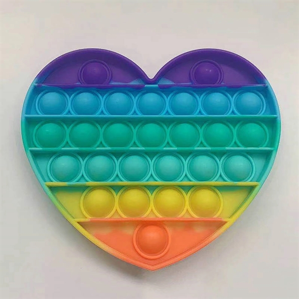 Heart shape Push Pop Bubble Fidget Sensory Toy     - Image 3