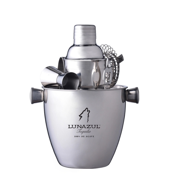 6-Piece Bucket Cocktail Set (Stainless Steel) - Image 1