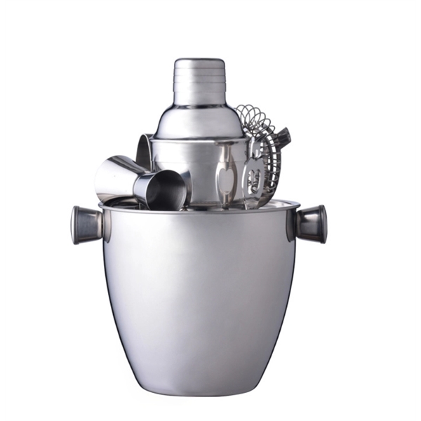 6-Piece Bucket Cocktail Set (Stainless Steel) - Image 2