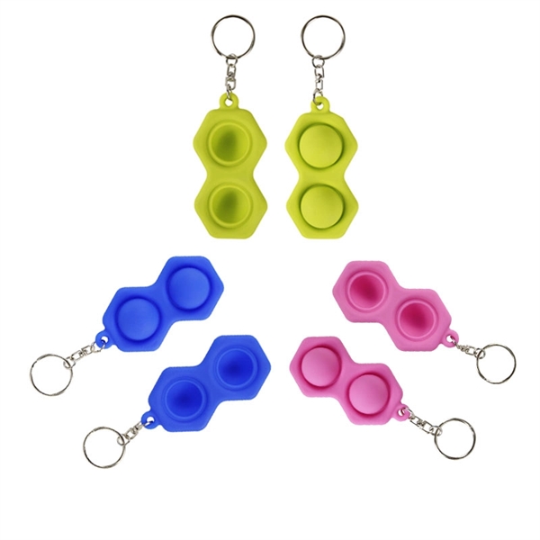 Fidget simple dimple toy stress relief key ring     - Image 1