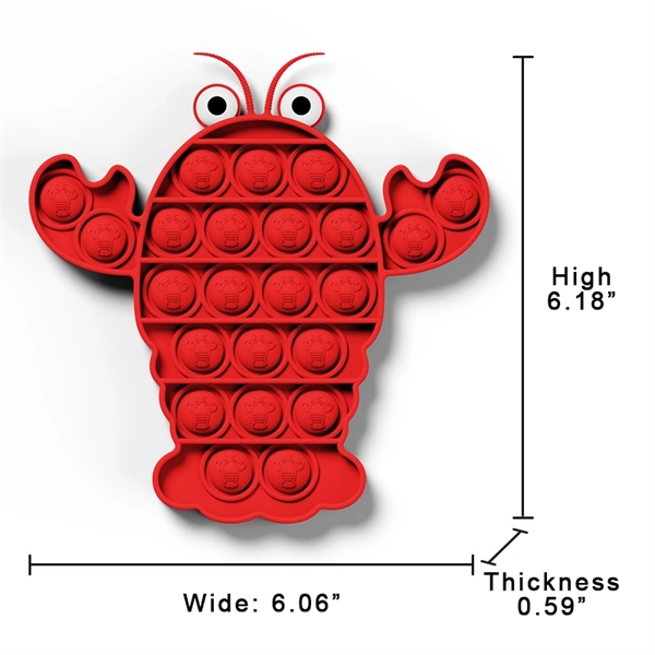 Shrimp Shape Push Pop Buddle Fidget Toy     - Image 2