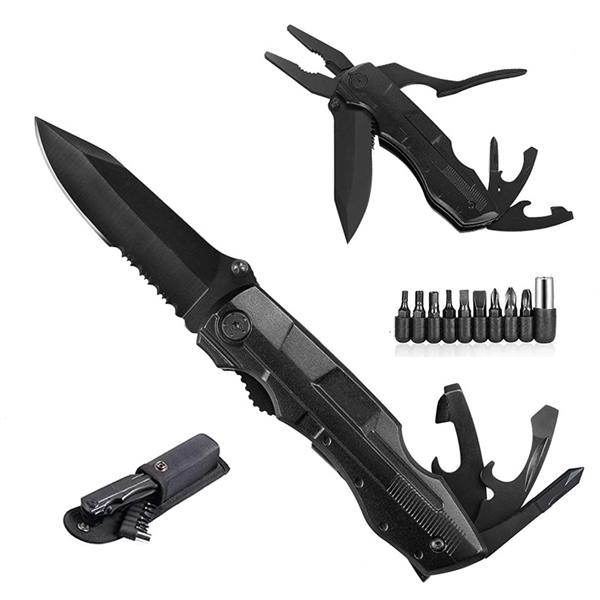 9in1 Pocket Knife Multitool With Safety Lock - Image 1