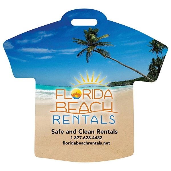 Palm Stock Shap Beach Scene T-Shirt Luggage Bag Tag with