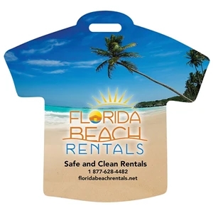 Palm Stock Shap Beach Scene T-Shirt Luggage Bag Tag with