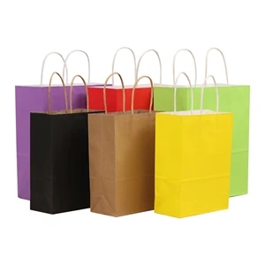 Multiple Size Recyclable Kraft Paper Bags With Handles