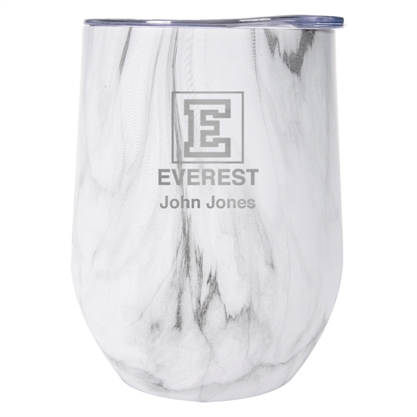 12 Oz. Marble Stemless Wine Cup - Image 1