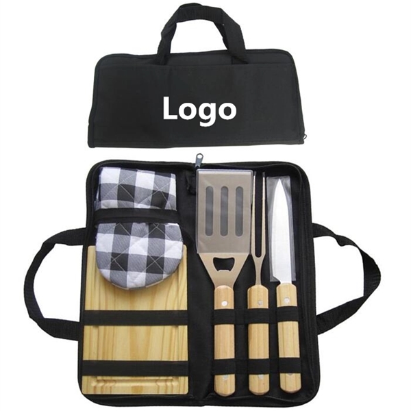 5 PCS BBQ Grilling Tools With Storage Bag