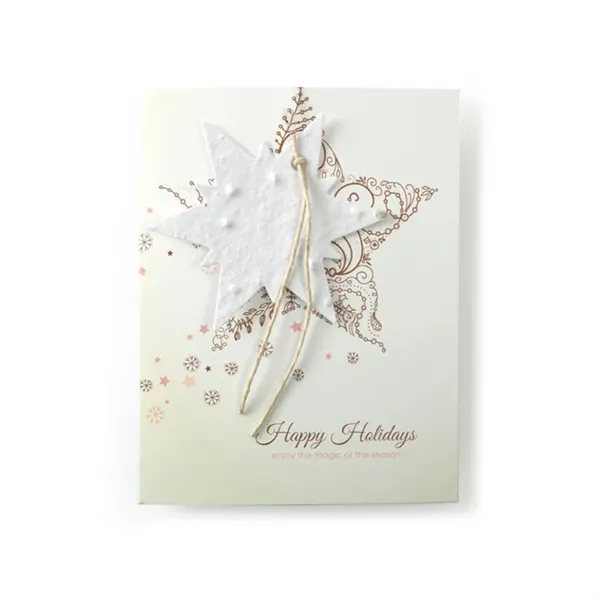 Holiday Seed Paper Ornament Card - Image 1