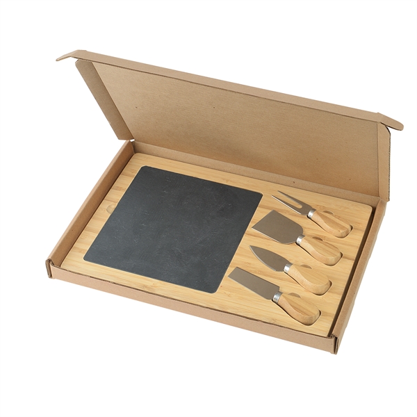 Slate Cheese Board Set Gift Box Set - Image 4