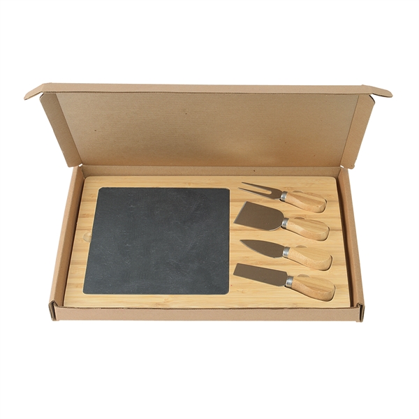 Slate Cheese Board Set Gift Box Set - Image 6
