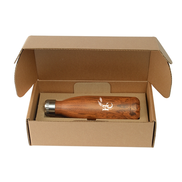 17 Oz Wood Grain Cascade Bottle with Gift Box - Image 2