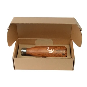 17 Oz Wood Grain Cascade Bottle with Gift Box