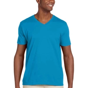 Gildan Softstyle 100% Preshrunk Cotton V-Neck T-shirt - Brilliant ...