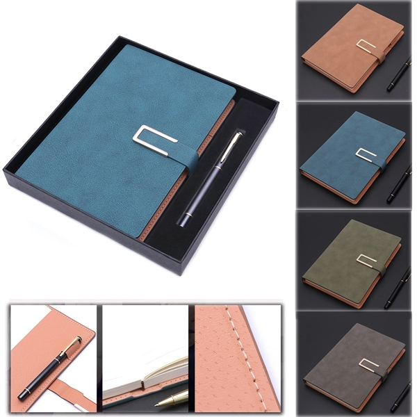 A5 Classic Journal Leather Writing Notebook with Pen/ Gift