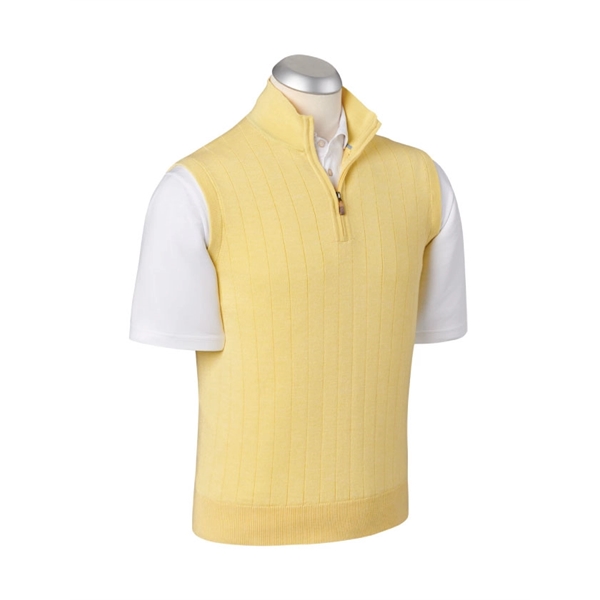 Bobby Jones Solid Quarter Zip Wind Men's Sweater Vest
