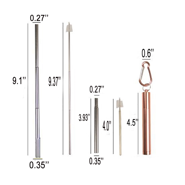 Reusable Collapsible Metal Drinking Straw