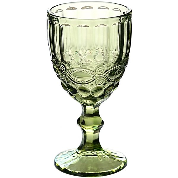 10 Oz. Vintage Lead-free Colorful Wine Glass