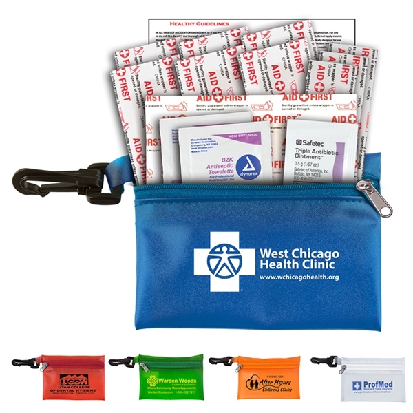 Troutdale Plus - 14 Piece First Aid Kit in Zipper Pouch