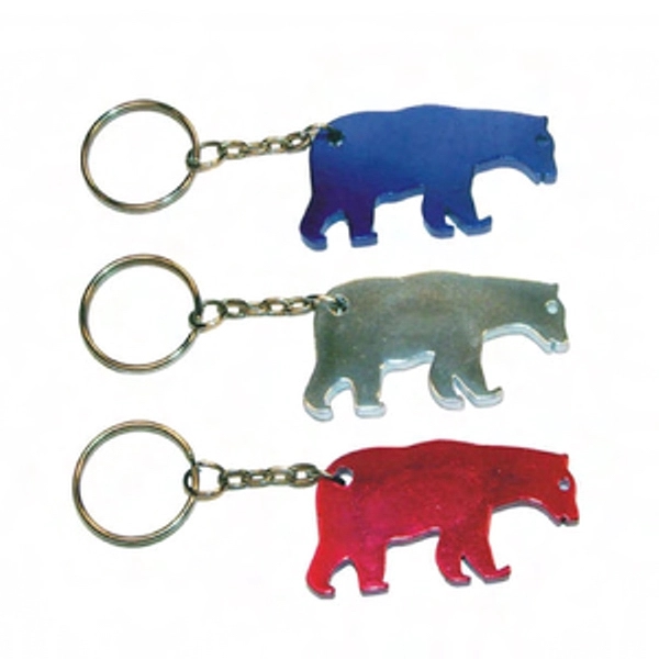 Bear shape bottle opener keychain - Image 1